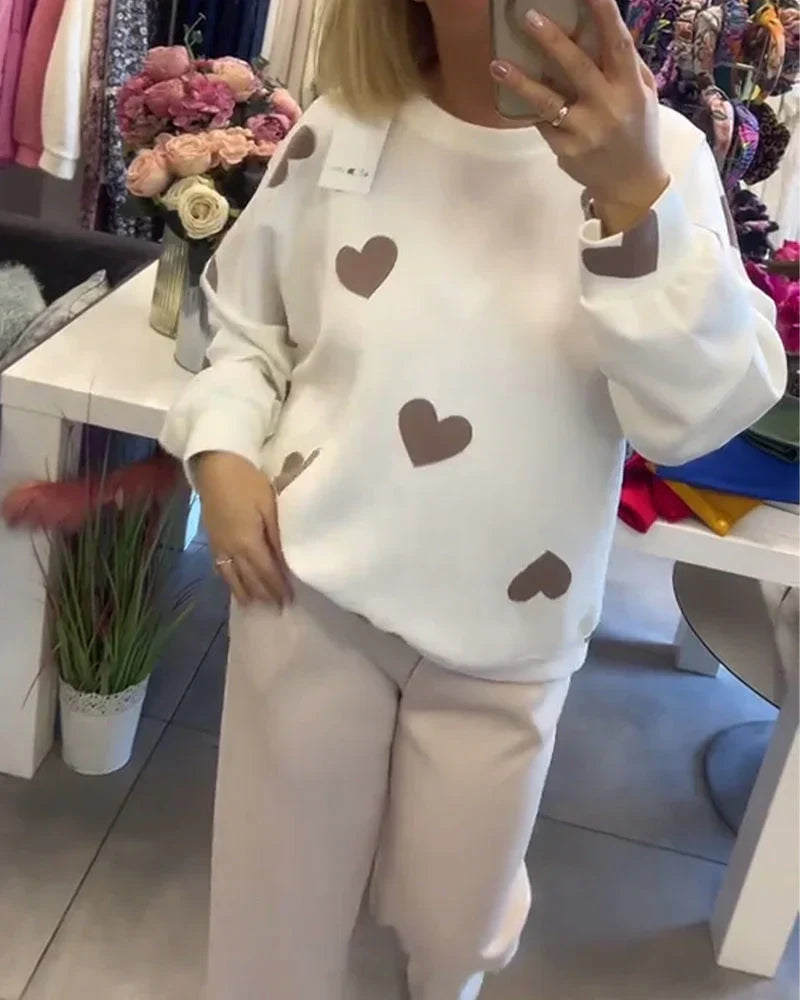 Anais Sweater With Hearts - Elena Harper