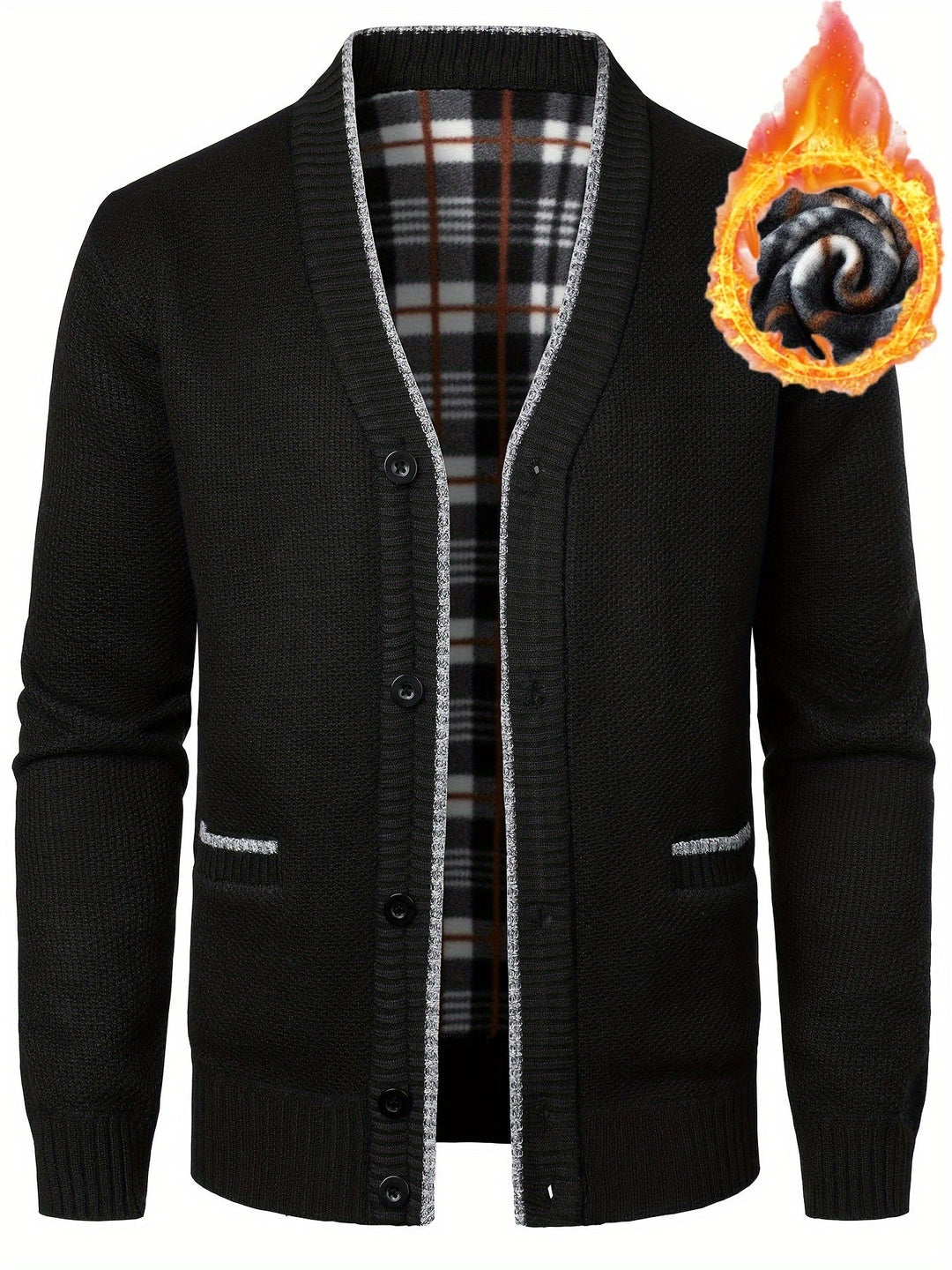 ELENA HARPER™  |  MEN'S KNITTED CARDIGAN