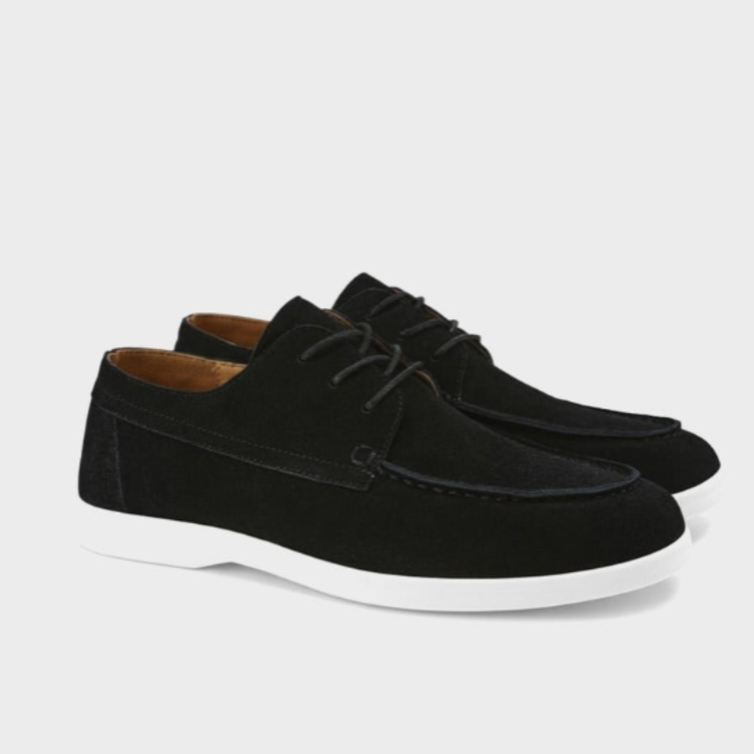 Men's Lace-Up Shoes with Moccasin Toe