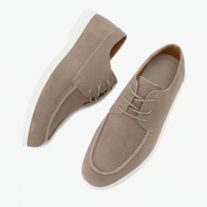 Men's Lace-Up Shoes with Moccasin Toe