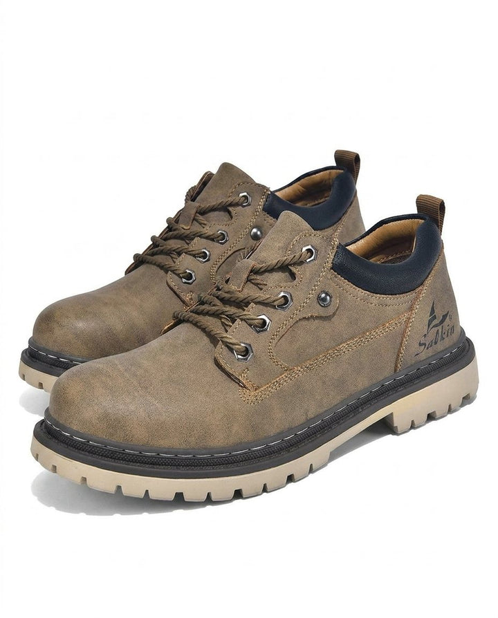 Men's Lace-Up Shoes with Treaded Sole
