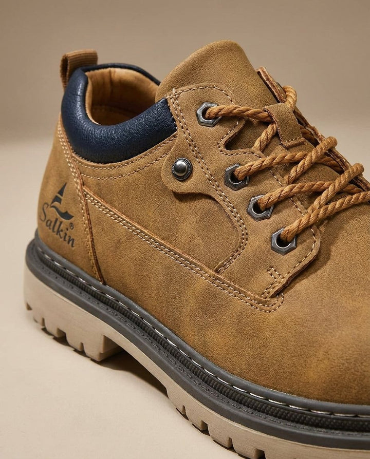 Men's Lace-Up Shoes with Treaded Sole