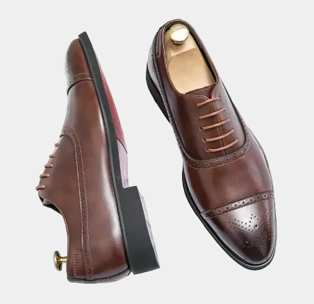 Men's Lace-Up Shoes with Straight Toe - Elena Harper