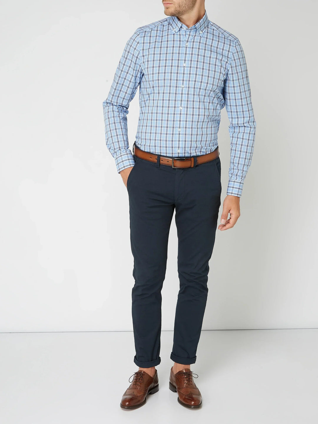 Button-Up Checkered Shirt for Men