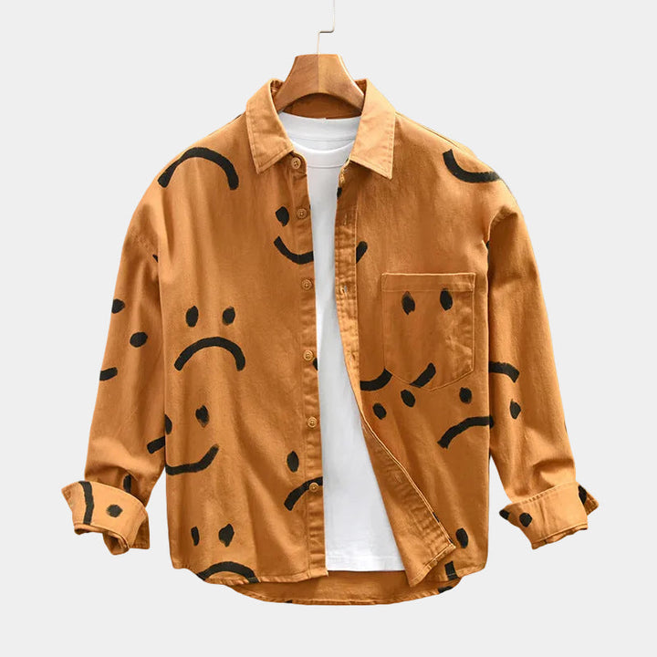Men's Printed Button-Up Shirt