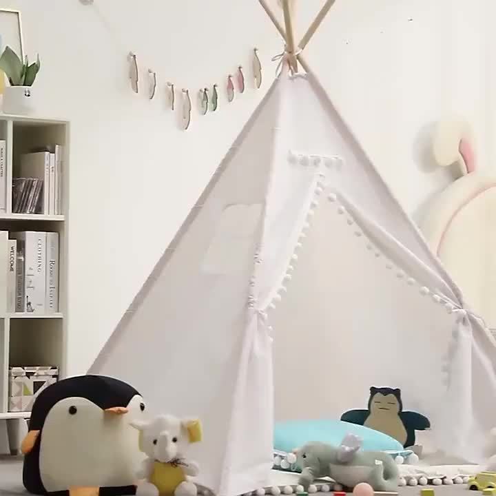 Children's Teepee Tent With Bear Patterns A Cosy Play Hideout For Indoor And Outdoor Adventures