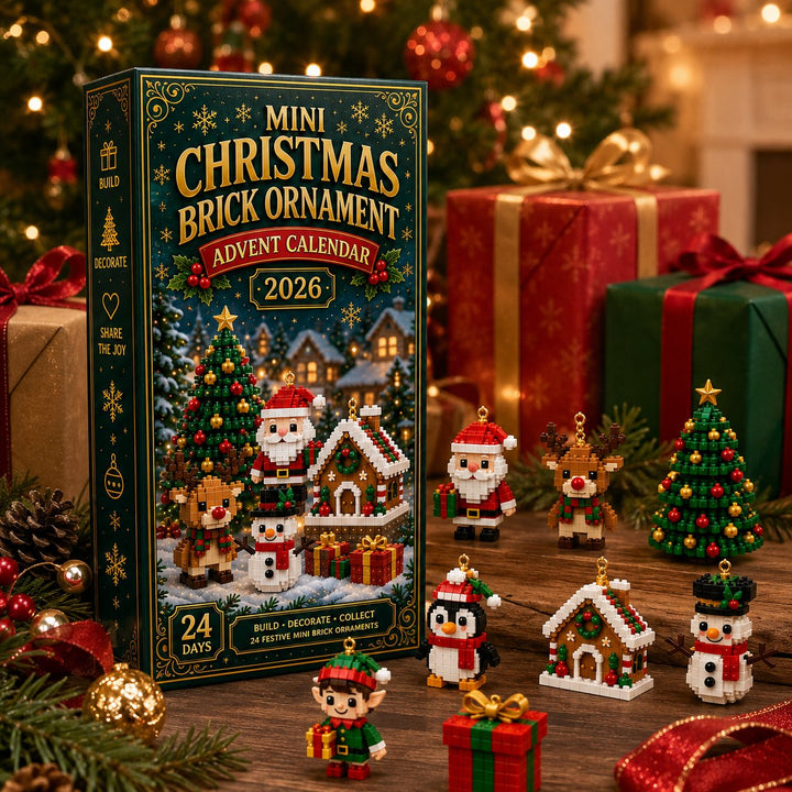 Christmas Ornament Advent Calendar - 24 Mini Building Sets for Christmas Decoration
