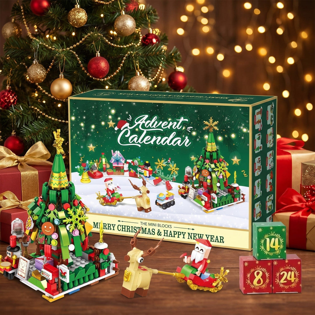 Christmas Tree and Santa's Sleigh Advent Calendar, Mini Brick Builds