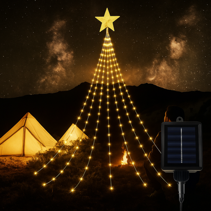 Christmas Tree String Lights with Star Topper