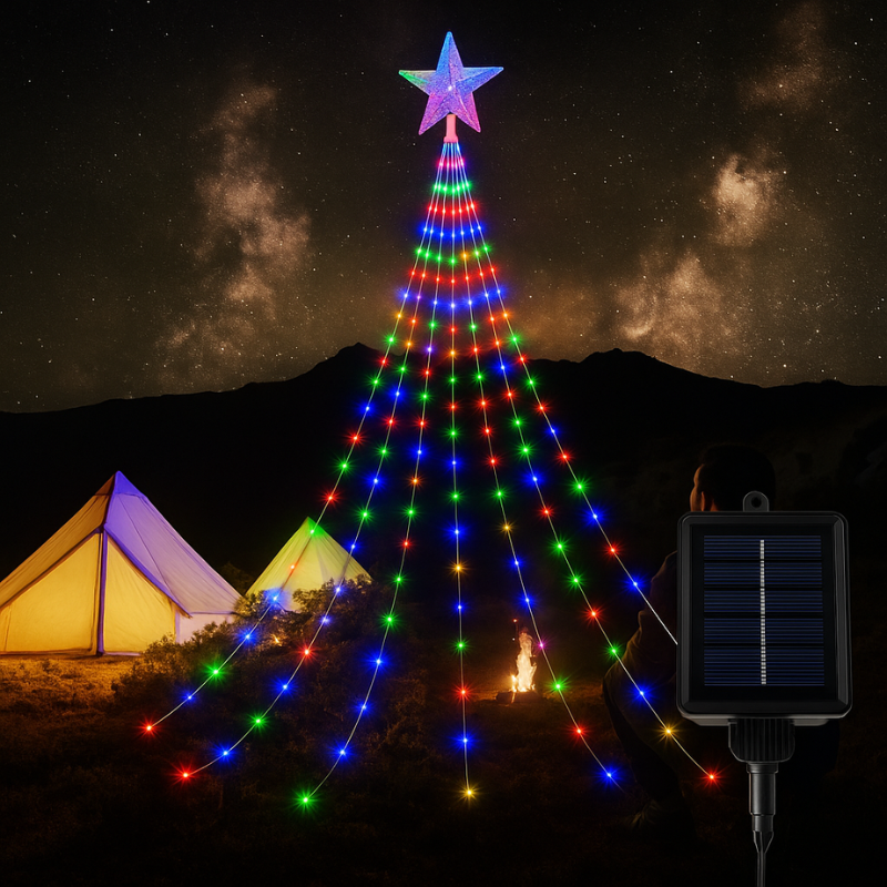 Christmas Tree String Lights with Star Topper