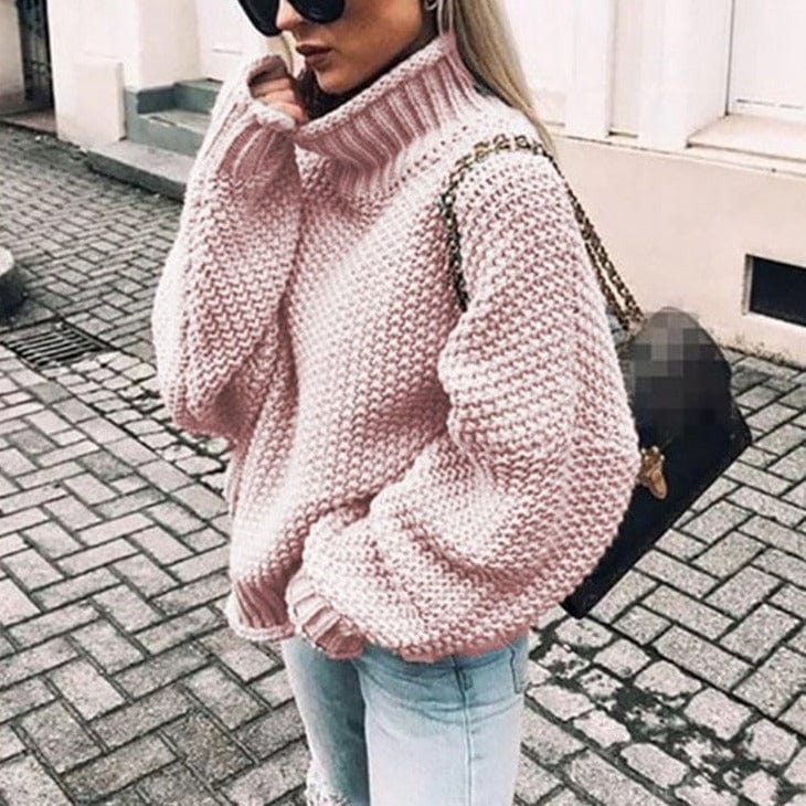 Celine Chunky Knit Turtleneck Sweater - Elena Harper