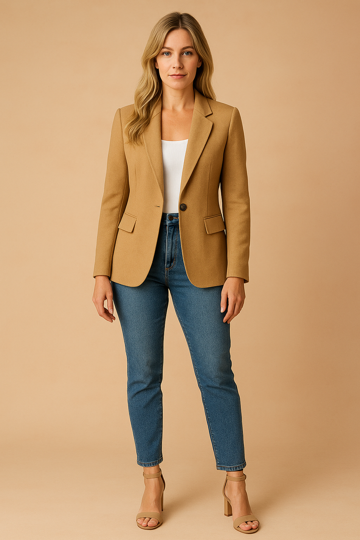 Classic Women's Fitted Blazer for Professional Style