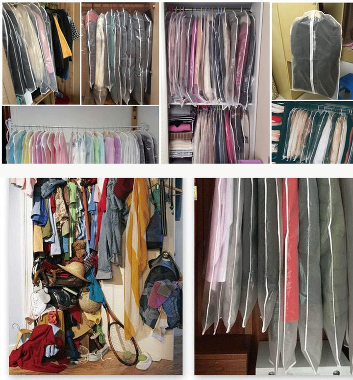 Clear Garment Storage Bags - 5-Pack + 5 FREE for Clothing Protection