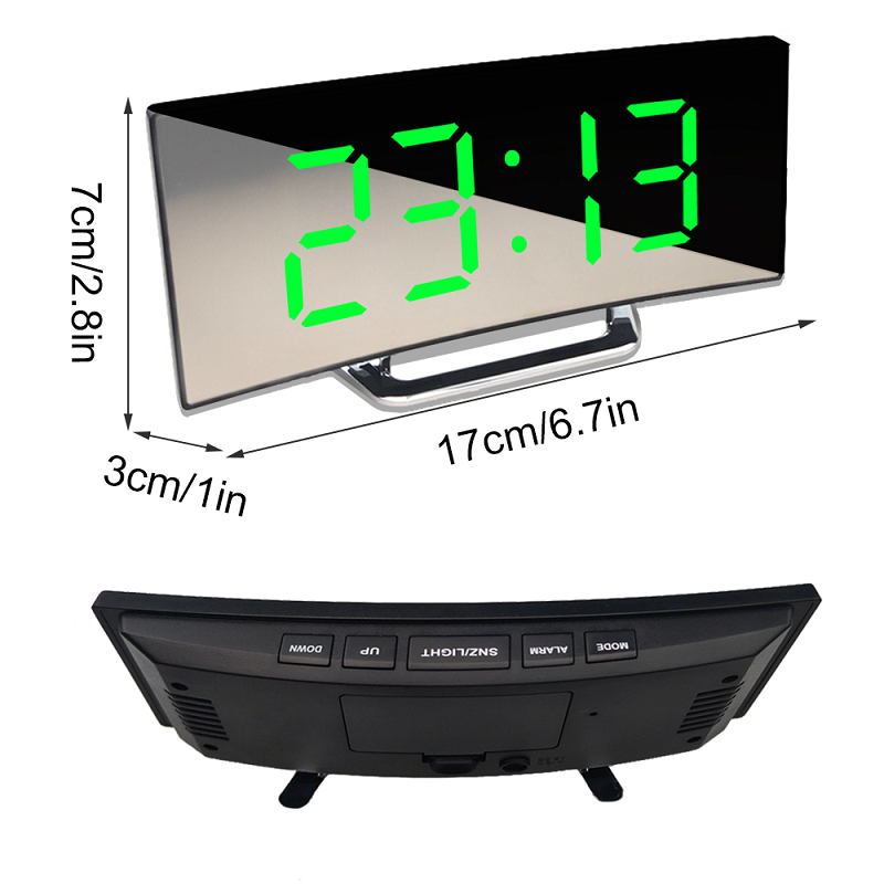 Curve-Clock Curved LED Digital Alarm Clock | Automatic Brightness | 50% Off