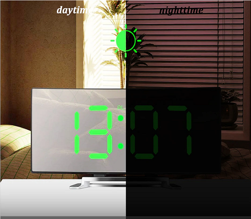 Curve-Clock Curved LED Digital Alarm Clock | Automatic Brightness | 50% Off