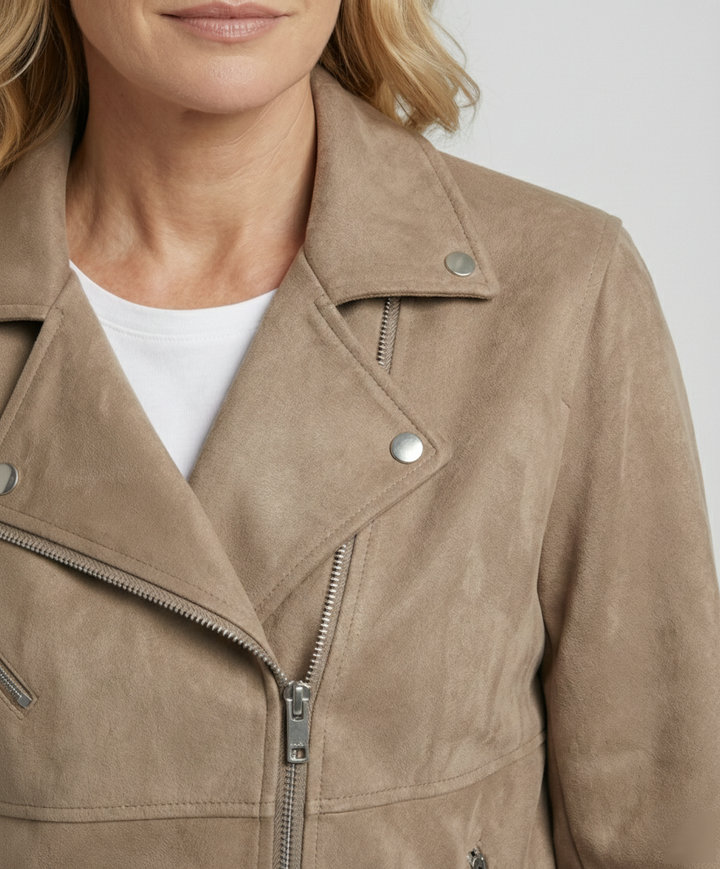 Brown Leather Jacket for Women Suede Leather