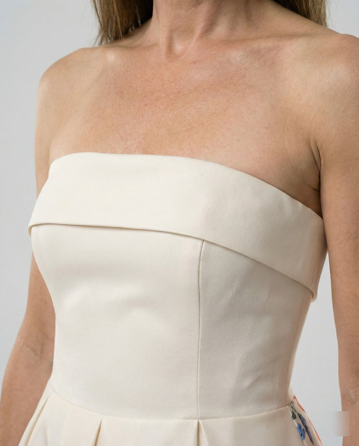 Women's Strapless Evening Dress with Corset