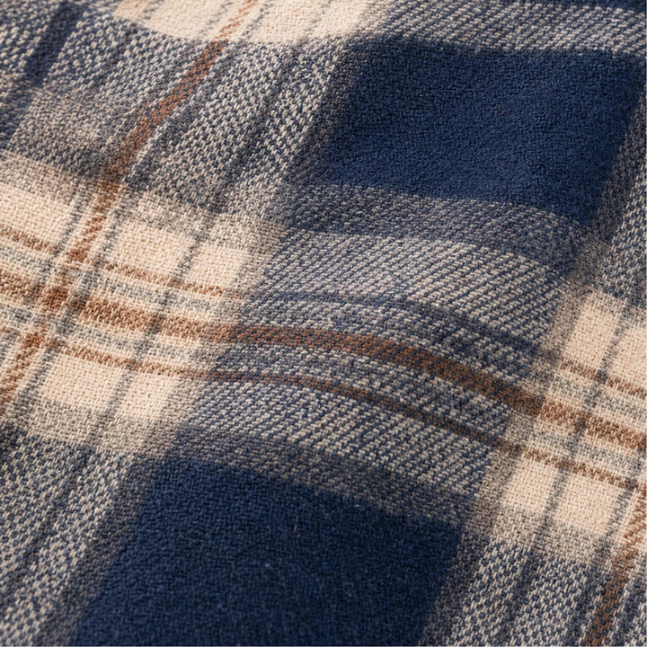 Caledon – Plaid Button-Front Long-Sleeve Blouse