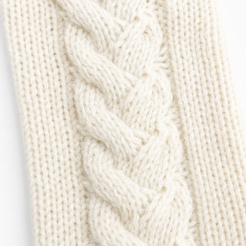 Cablelle Cable-Knit Knee-High Socks - Elena Harper