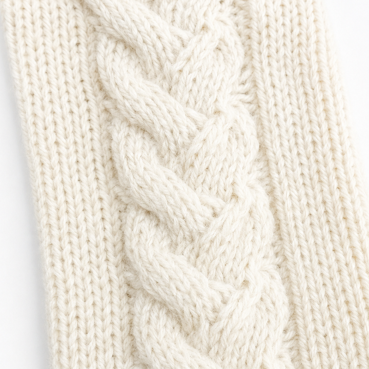 Cablelle Cable-Knit Knee-High Socks - Elena Harper