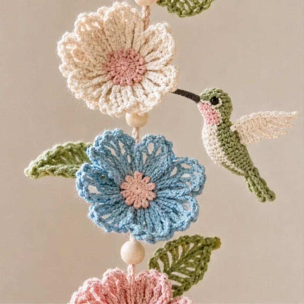 Bloomweave Hummingbird And Flower Crochet Hanging Kit - Elena Harper