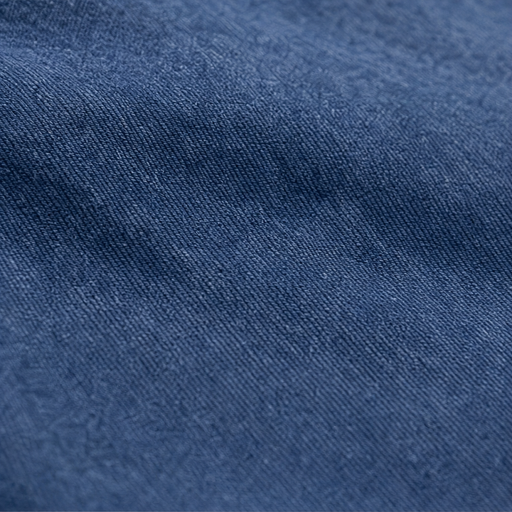 Denim Ease Washed Oversized Denim-Look Hoodie - Elena Harper