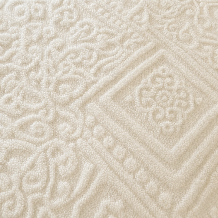 Damask Haven Raised Damask Plush Fitted Sheet - Elena Harper