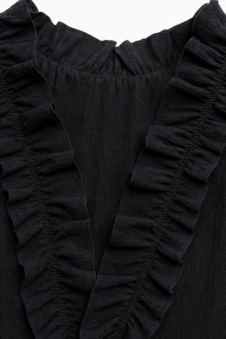 Breezalyn Tiered Ruffle V-Neck Maxi Dress - Elena Harper