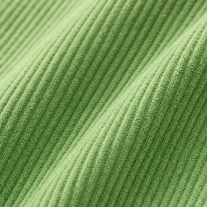 Cordelia Fine-Ribbed Corduroy-Look Button-Front Shirt - Elena Harper