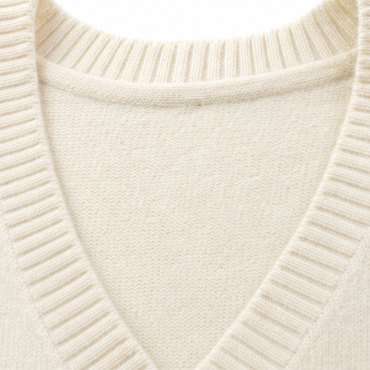 Autumna Oversized V-Neck Puff Sleeve Sweater - Elena Harper