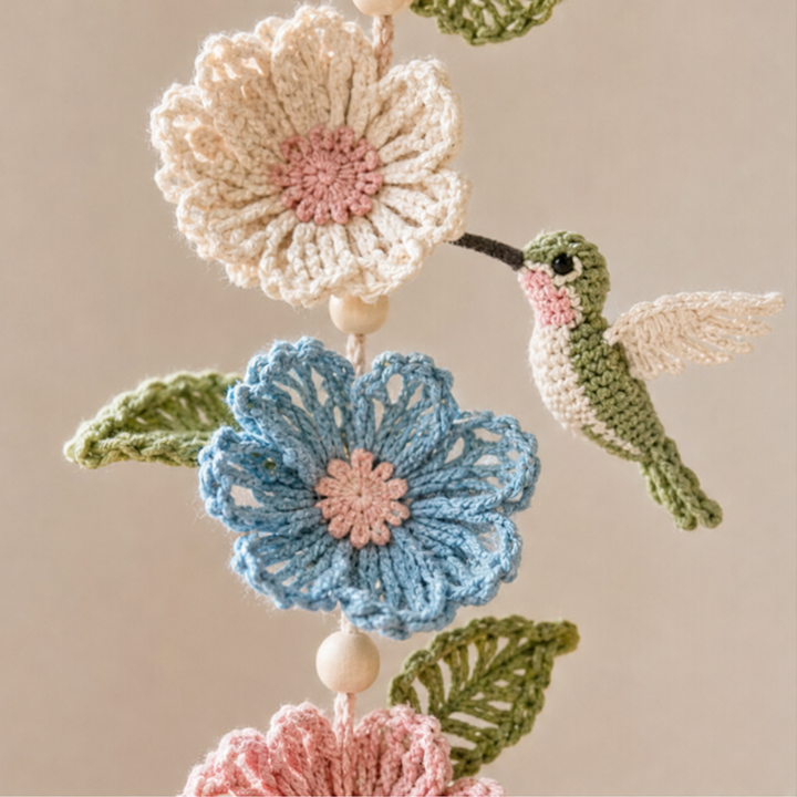 Bloomweave Hummingbird And Flower Crochet Hanging Kit - Elena Harper