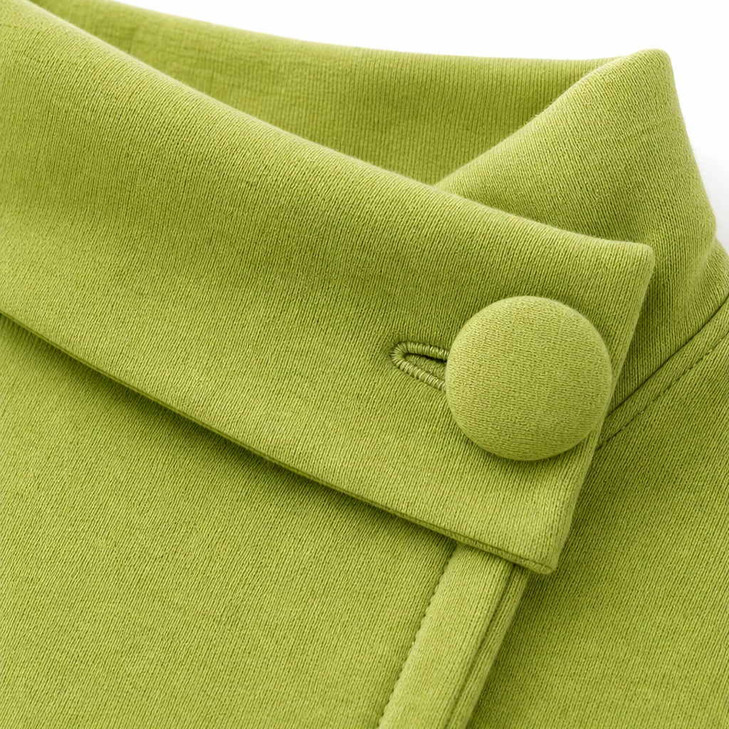 Draperly Asymmetric Cowl Neck Button Sweatshirt - Elena Harper