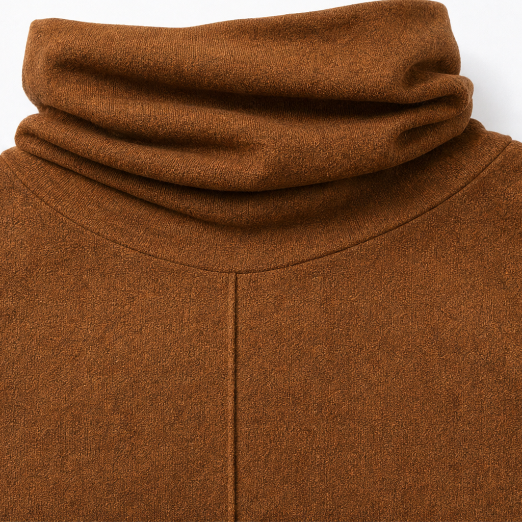 Cowlmara Brushed Cowl-Neck Oversized Pullover - Elena Harper