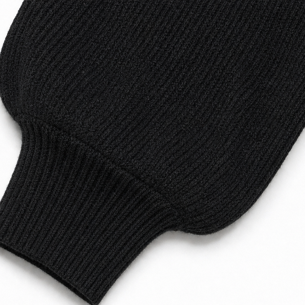 Drapeva – Fitted Cuff Batwing Knit Pullover