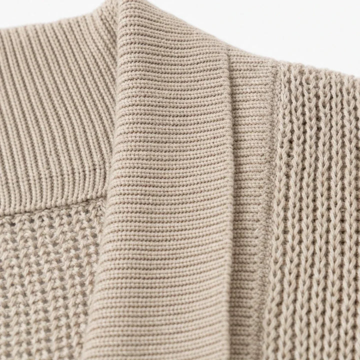 Drapeelle – Crochet-Look Open-Front Batwing Cardigan