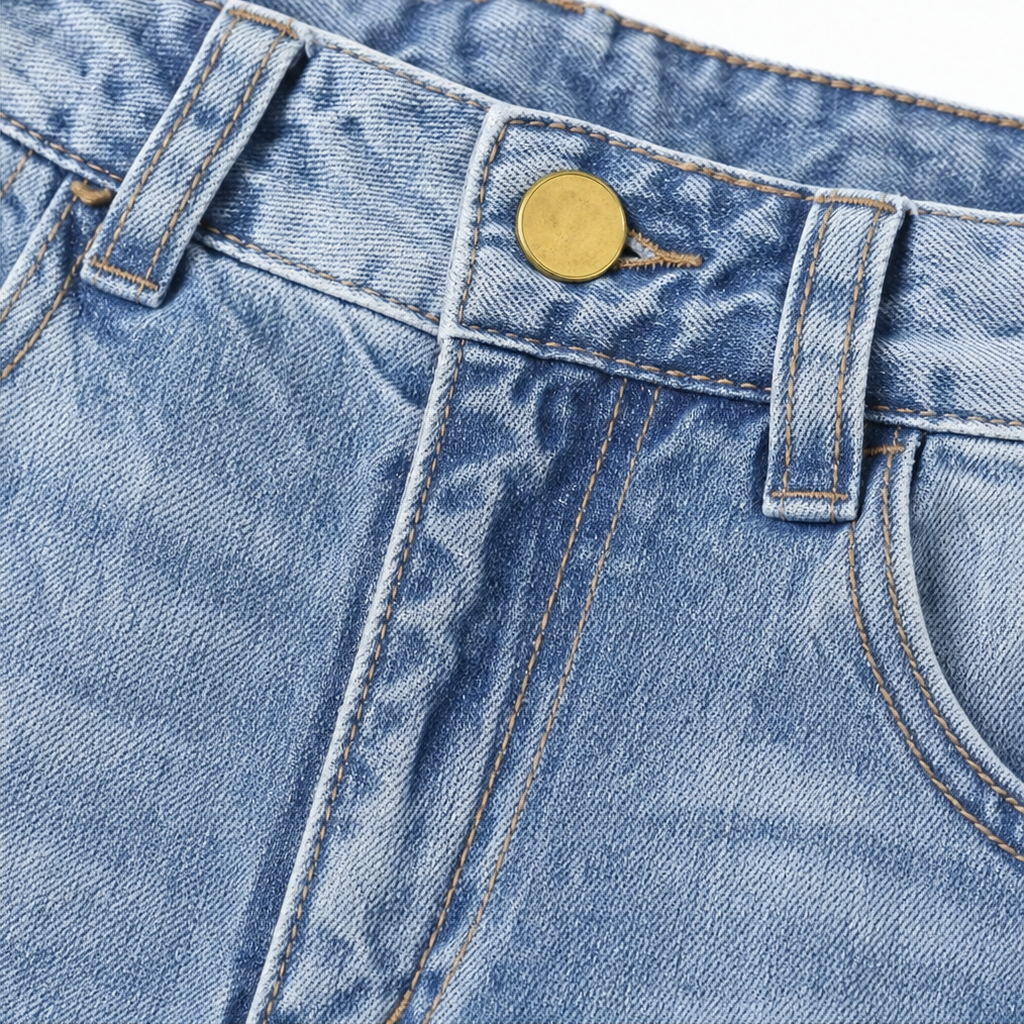 Ease & Grace Light-Wash Baggy Cargo Jeans - Elena Harper
