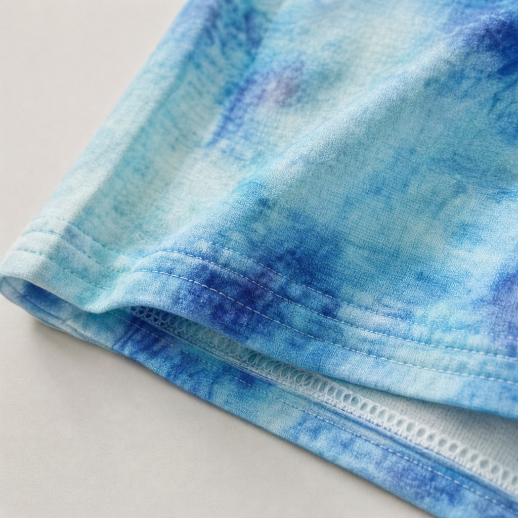 Batik Belle Tie-Dye Lace-Up V-Neck Top - Elena Harper