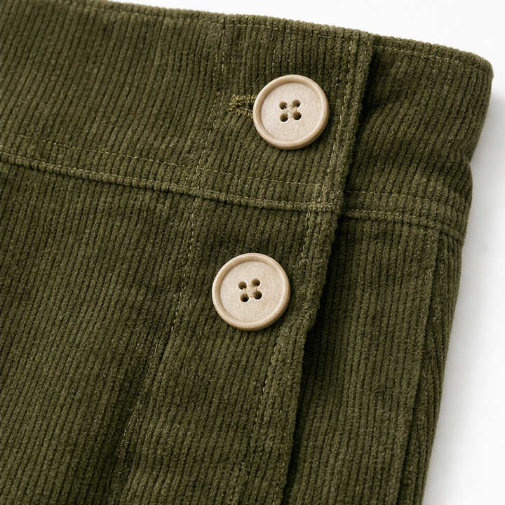 Cordelle Asymmetrical Button-Front Pleated Wide-Leg Pants - Elena Harper