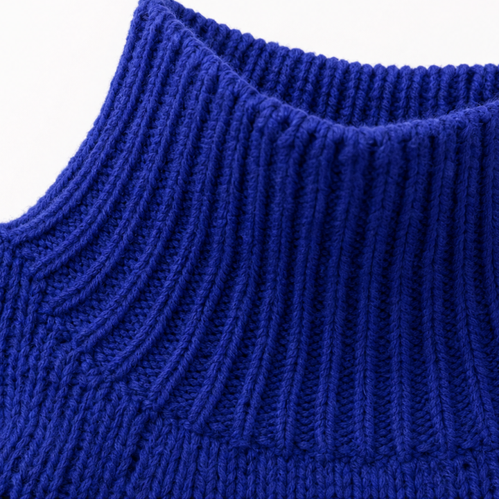Cozette Braided Cable-Knit Turtleneck Sweater - Elena Harper
