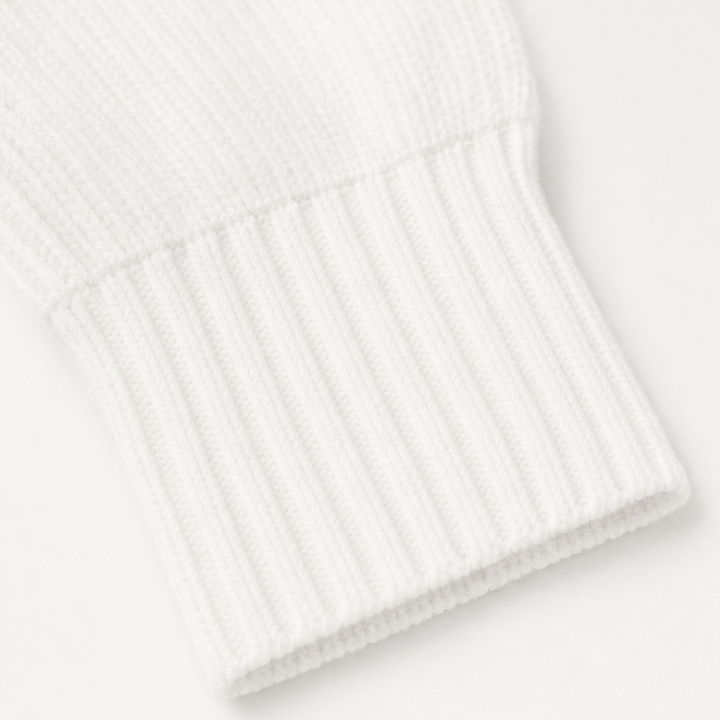 Buttonelle Ribbed Henley Button-Front Sweater - Elena Harper