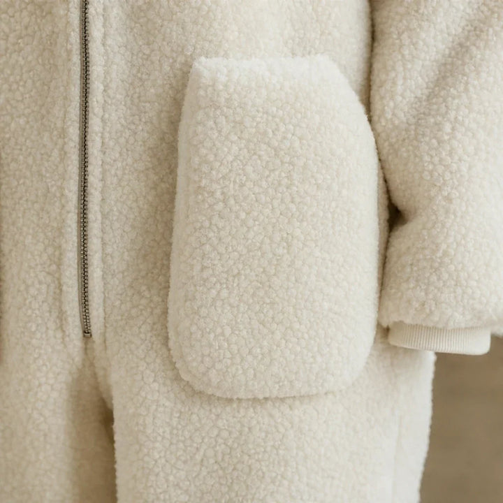 Cozyline Hooded Zip-Front Straight-Leg Jumpsuit - Elena Harper