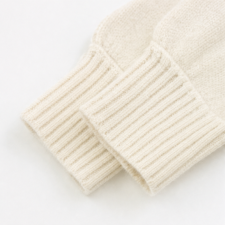 Autumna Oversized V-Neck Puff Sleeve Sweater - Elena Harper
