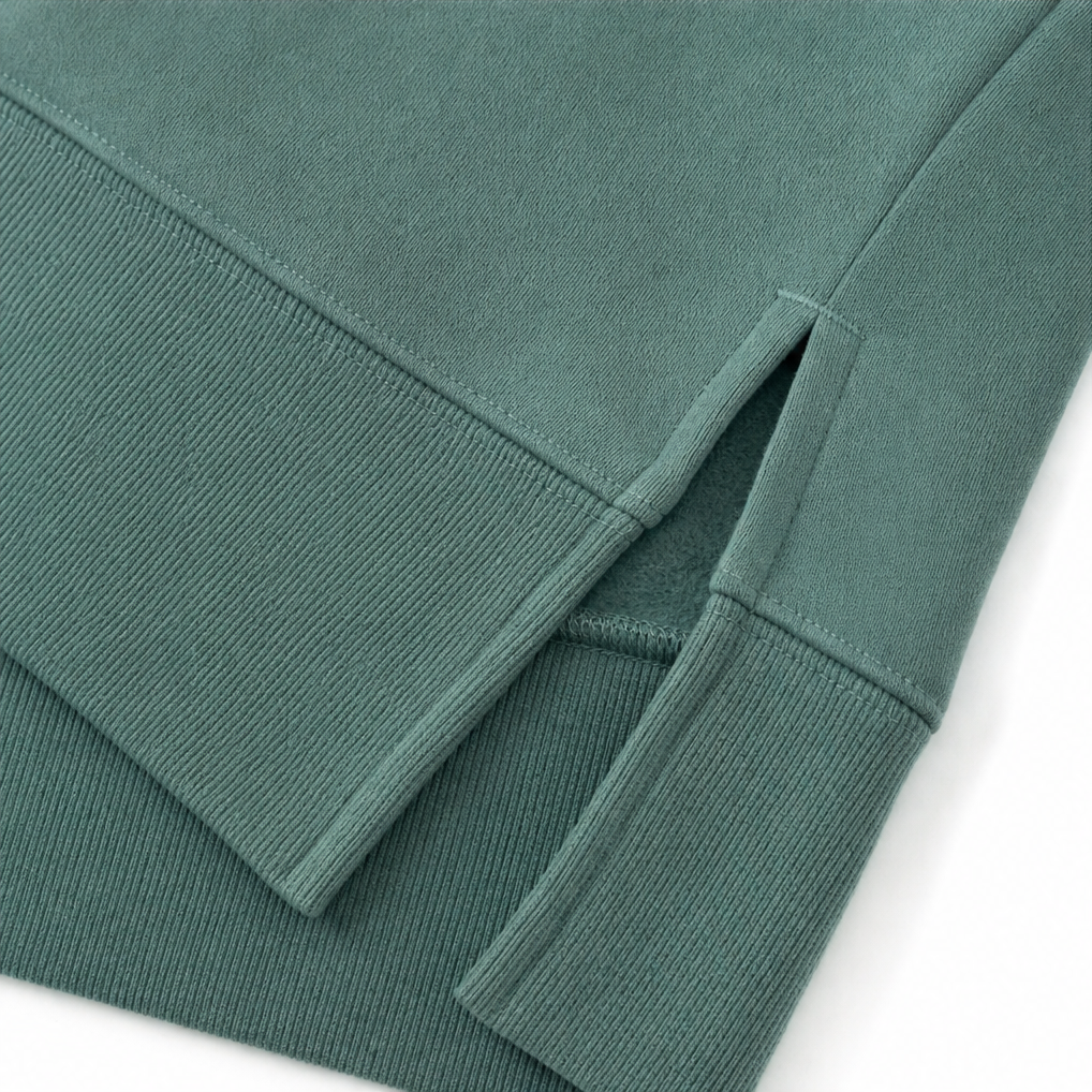 Cozelle Thumbhole Sleeve Side-Slit Loungewear Set - Elena Harper