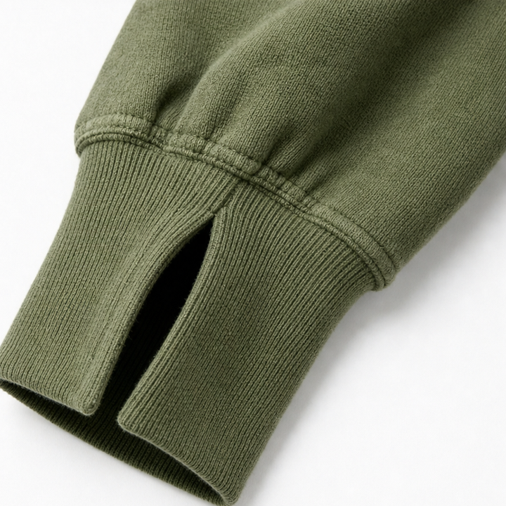Draperie Raw-Edge Split-Cuff Snap Placket Henley - Elena Harper