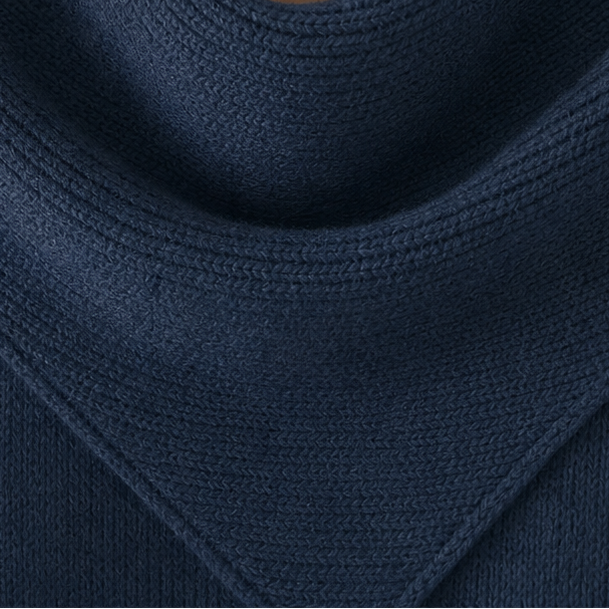 Collarvie Draped Open-Collar Cowl Neck Sweater - Elena Harper