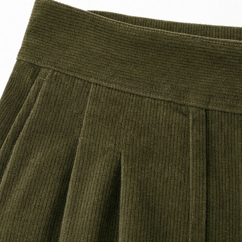 Cordelle Asymmetrical Button-Front Pleated Wide-Leg Pants - Elena Harper