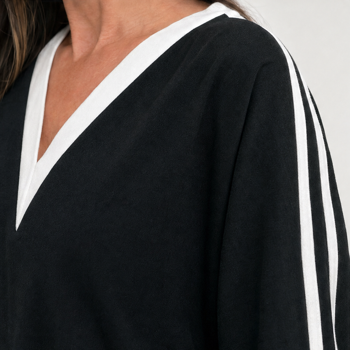 Doretta Wrap V-Neck Two-Piece Pants Set - Elena Harper