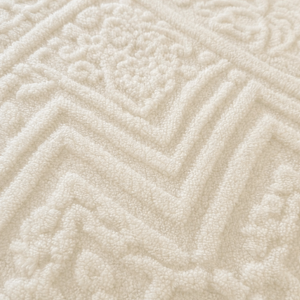 Damask Haven Raised Damask Plush Fitted Sheet - Elena Harper
