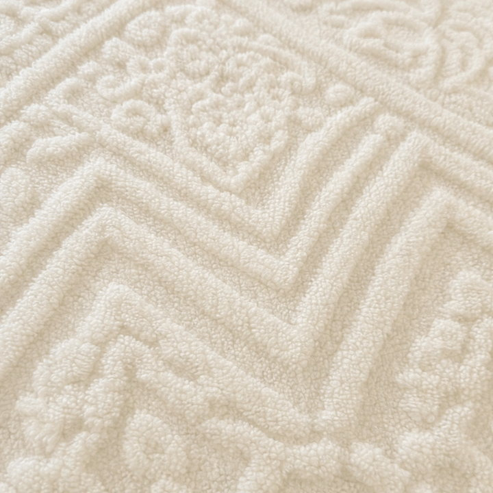 Damask Haven Raised Damask Plush Fitted Sheet - Elena Harper