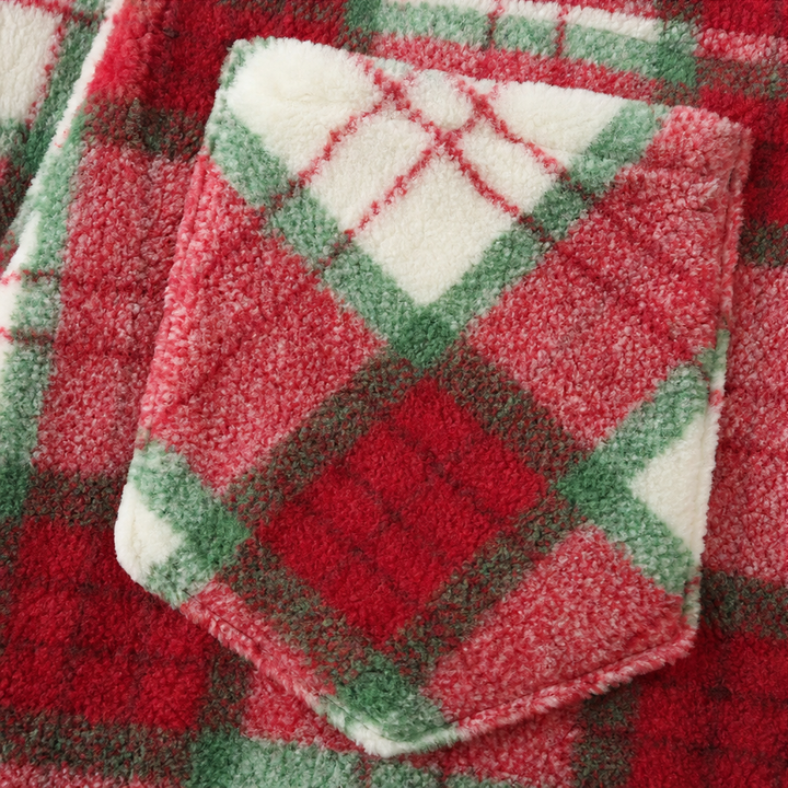 Coziveigh Oversized Fleece Plaid Shacket - Elena Harper